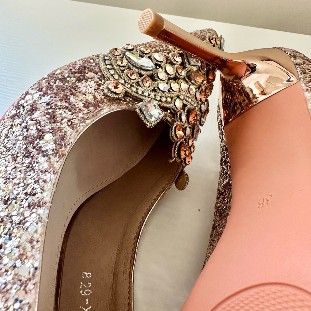 Evening Rhinestone Heels. Prom Shoes. Bella Belle Shoes. High Heels. Sz 7 - Picture 7 of 15